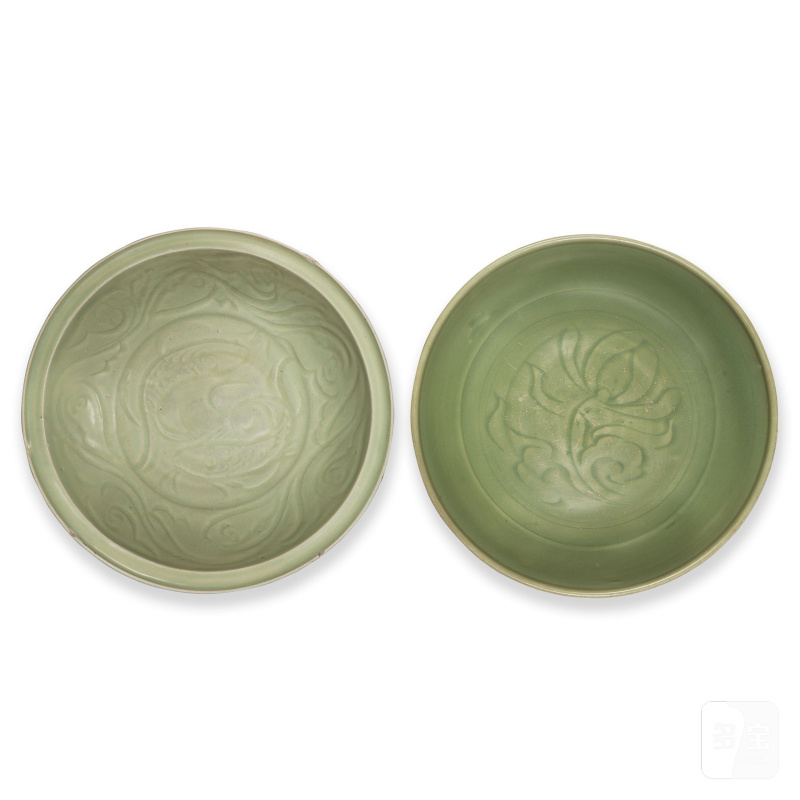 明 龍泉青釉盤兩件 | TWO LONGQUAN CELADON CHARGERS - 图4
